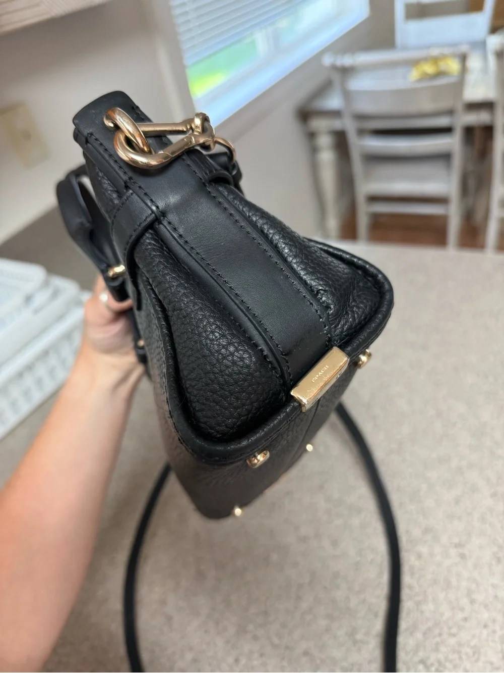 Coach Swagger 20 Pebble Leather Double Turnlock Purse